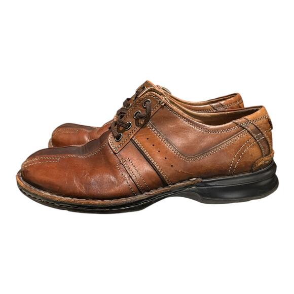 Clark’s Touareg Men\'s 10 M Brown Leather Bicycle Toe Oxford Casual Shoes 70852 main image 5